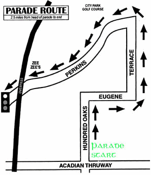 Baton Rouge St. Patrick's parade route
